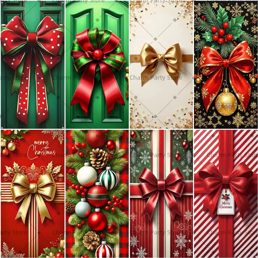 

Merry Christmas Banner Door Decoration Christmas Festival Family Party Supplies Xmas Tree Gifts Hanning Room Photography Props