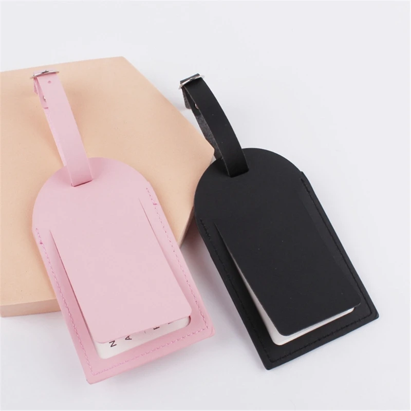 Leather Suitcase Luggage Tag Label Bag Pendant Handbag Portable Travel Accessories Name ID Address Tags for Women Men