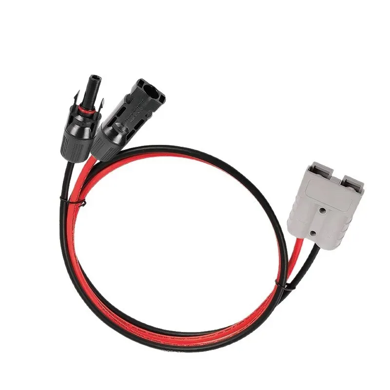 12AWG 50A Heavy Duty Solar Panel Adapter Cable Weatherproof Male/Female Connectors to Quick Connect Plug for Battery Charging