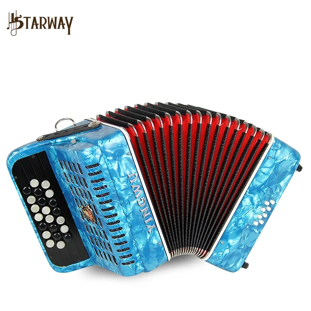 

Top Sale 22 Keys 8 Bass Keyboard Musical Instruments Button Diatonic Accordion for Sale