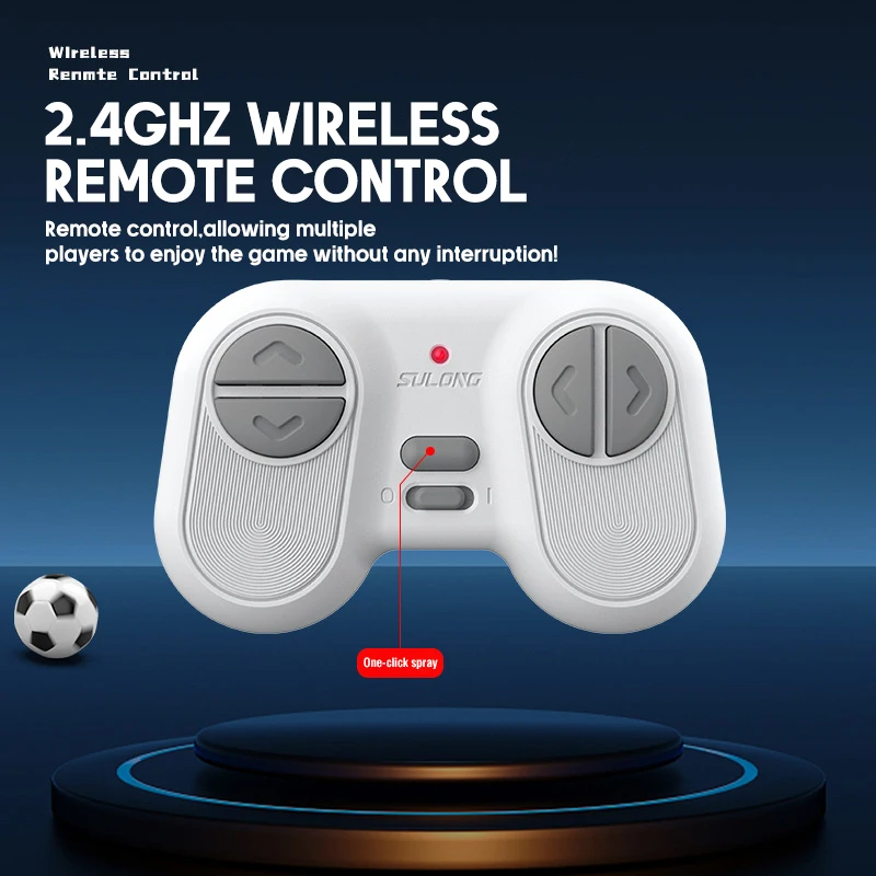 1/24 2.4G RC 4WD サッカーカー スプレーライト付き 360度回転 キッズトイ リモコン 5CH サッカー車両 男の子向けクリスマスプレゼント