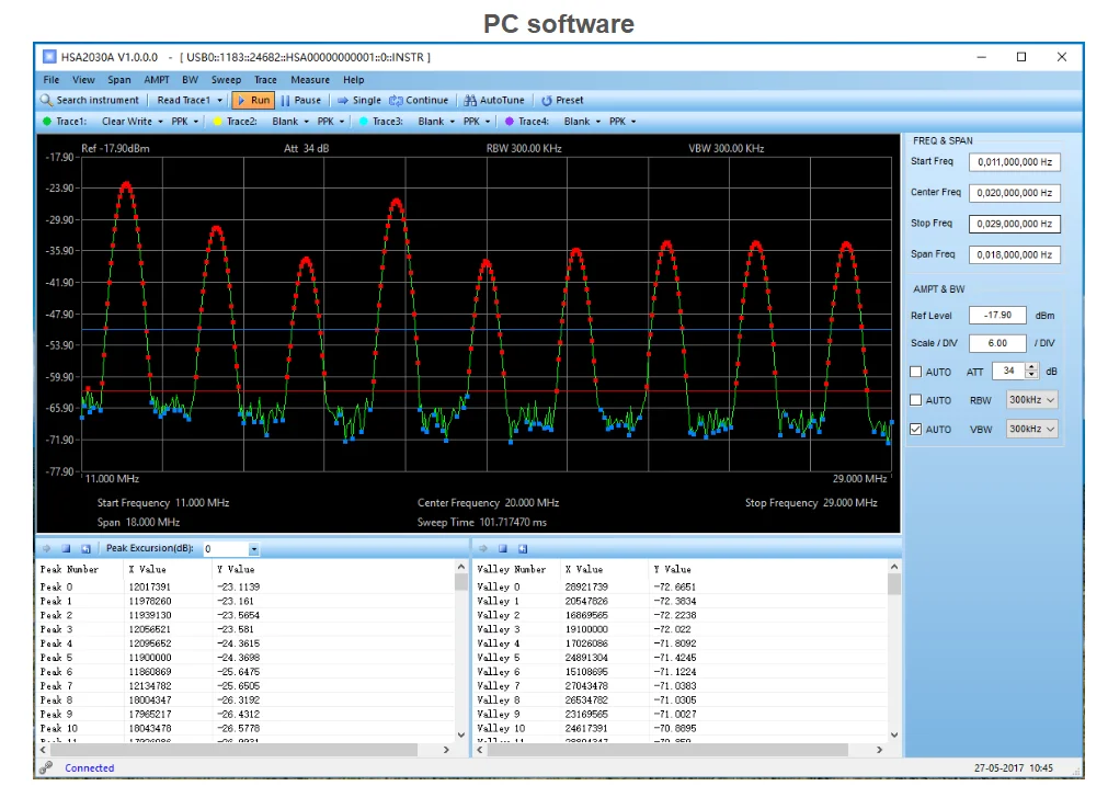 Hantek HSA2016A HSA2016B USB Interface Handheld Digital Spectrum Analyzer with P
