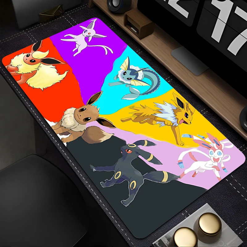 Gaming Mouse Pad XXL Pokemon Computer Mousepad Desk Mat Big Anime Carpet Keyboard Gamer E-sports Players Accessories Table Pad