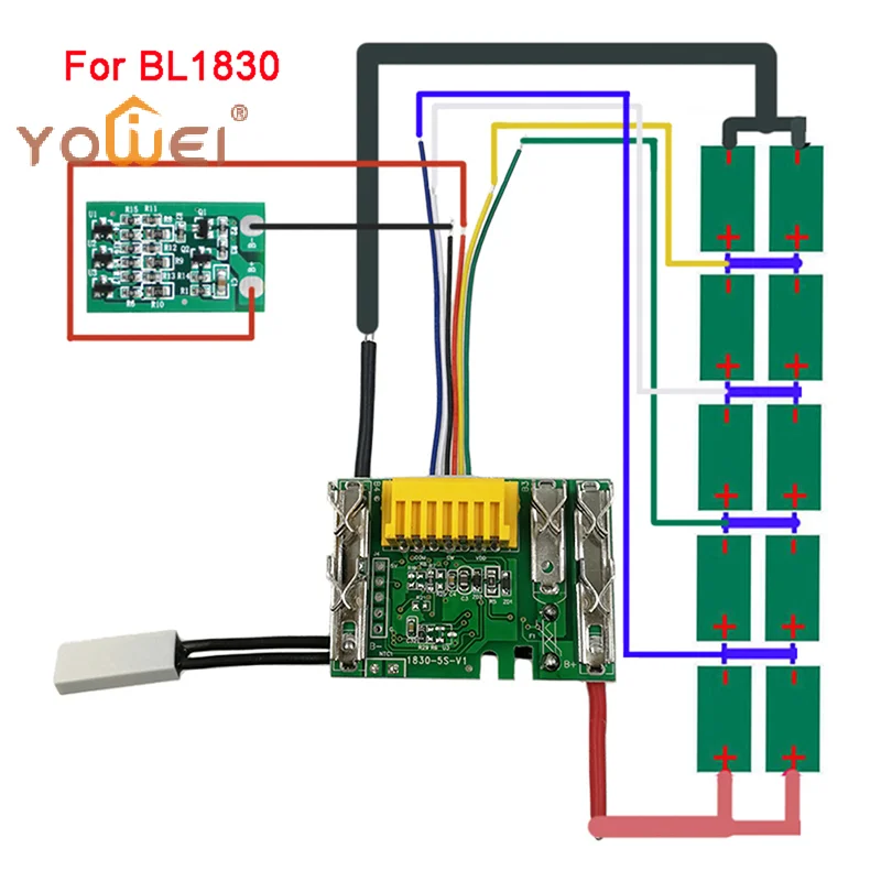 Latest Circuit Board PCB/LED For Makita 18V 3 6 9Ah Bl1830 Power Tool Lithium Battery Protection Circuit Board