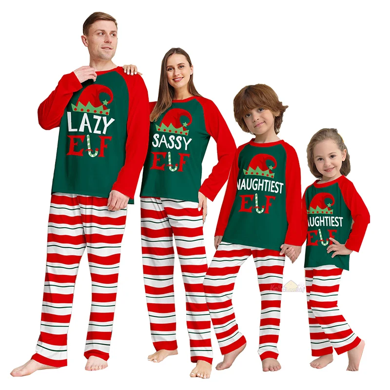 

2025 New Christmas Matching Family Pajamas Soft Outfits Mother Father Kids Baby Clothing Sets Xmas Family Look Cute Dog Clothes