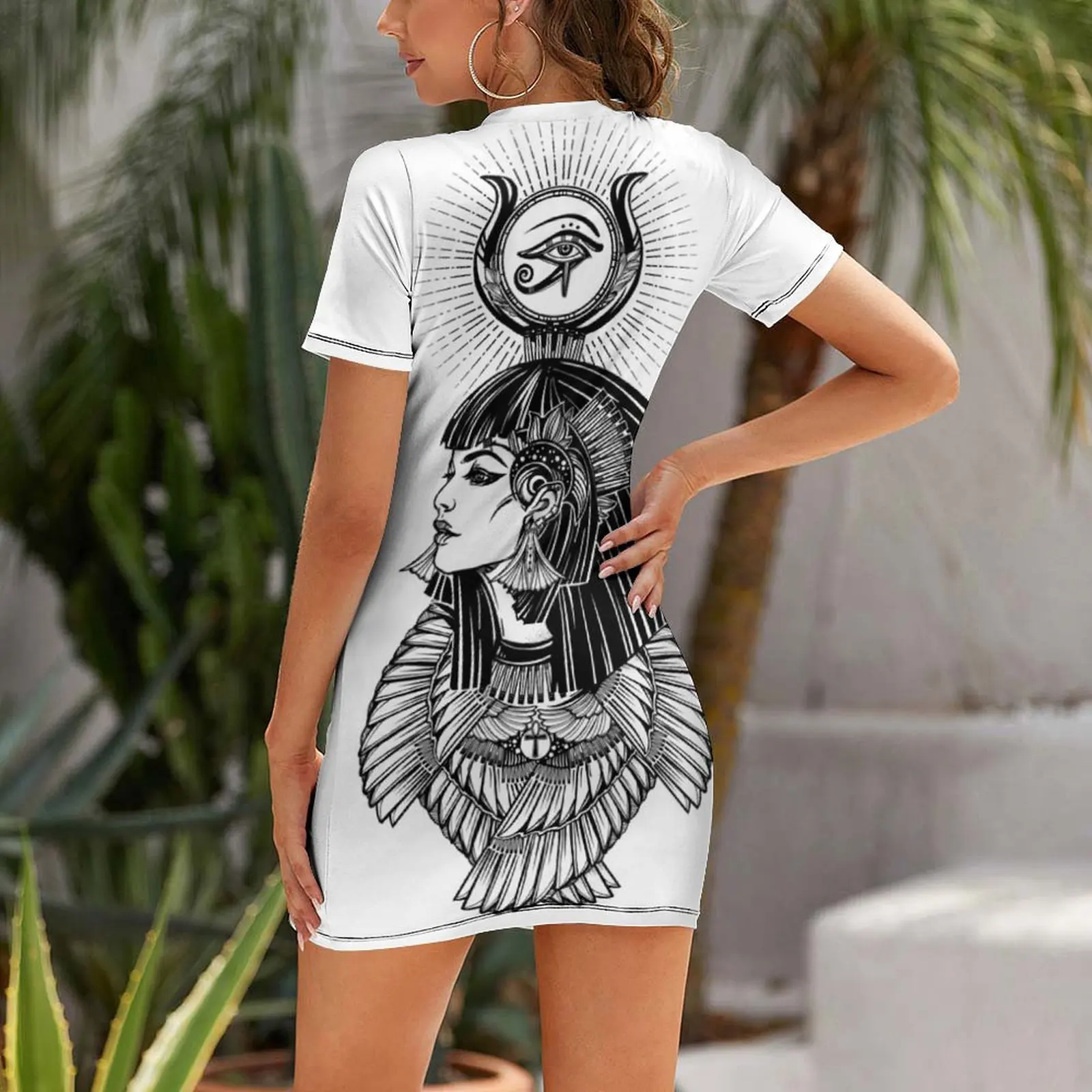 God Horus Short Sleeved Dress Elegant gowns summer dress women 2025 Women dresses summer