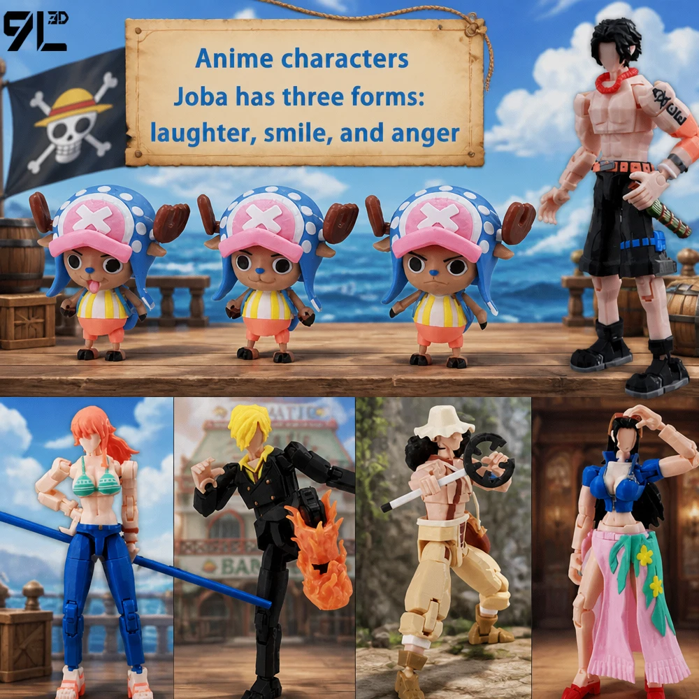 9L3D Pirate Cook Orange Hair Pirate Girl  Staff Warrior Archaeologist Lady Reindeer Pirate Doctor Collectible Figure Dummy13 Toy