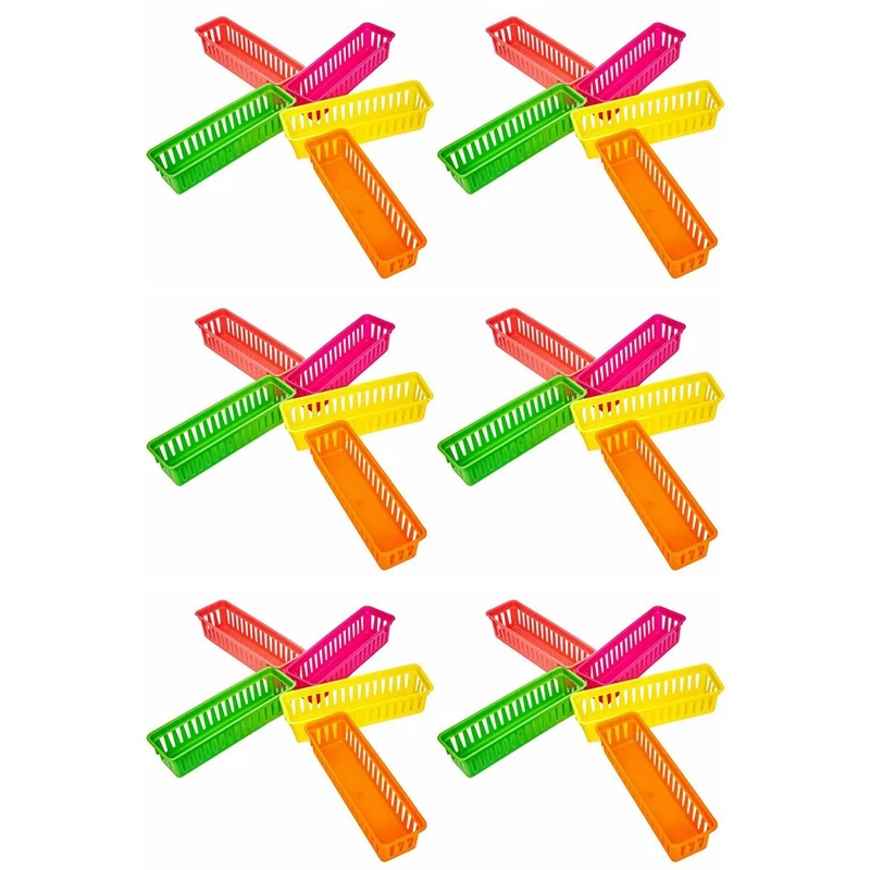 Potloodmand Of Krijtmand Voor Potloodorganizer Voor Klaslokaal, Variétékleuren, Willekeurige Kleuren (30 Pack)