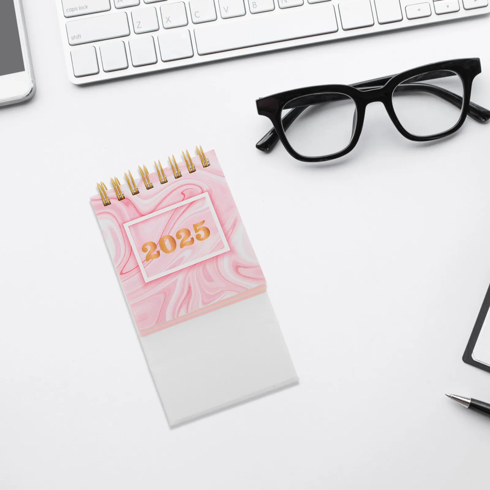 

Creative Mini Desk Calendar 2025 Lunar Year Snake Planner Small Standing Small Desktop Office Daily Organizer Little Calendar