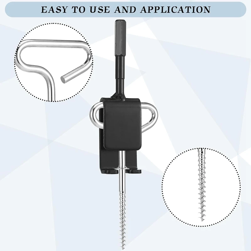 Ice Anchor Tool Ice Stake Drill Adapter Ground Ice Adapter Shaft For Setting Up 2Piece