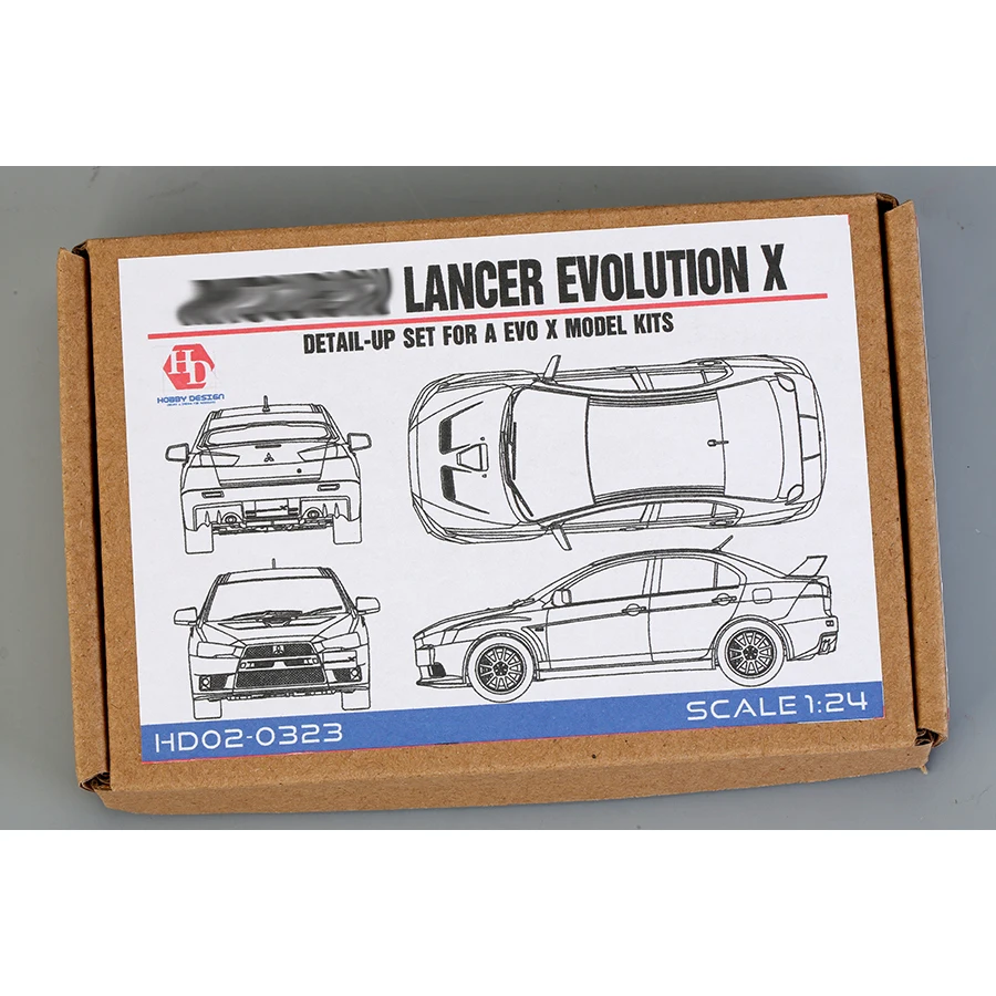 Hobby Design HD02-0323 1/24 Lancer Evolution X  Detail-UP Set Model Car Modifications Hand Made Set For A （PE+Resin）