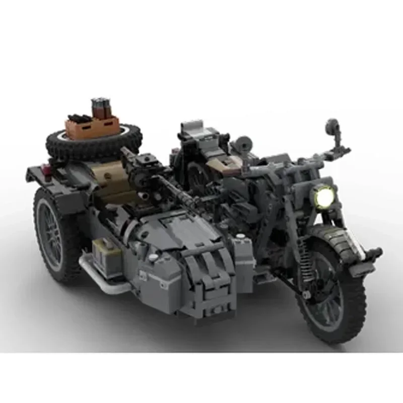 

Building Block MOC-131315 Three Wheeled Motorcycle with Machine Gun Splicing Assembly 1346PCS Adult and Children's Toy Gift