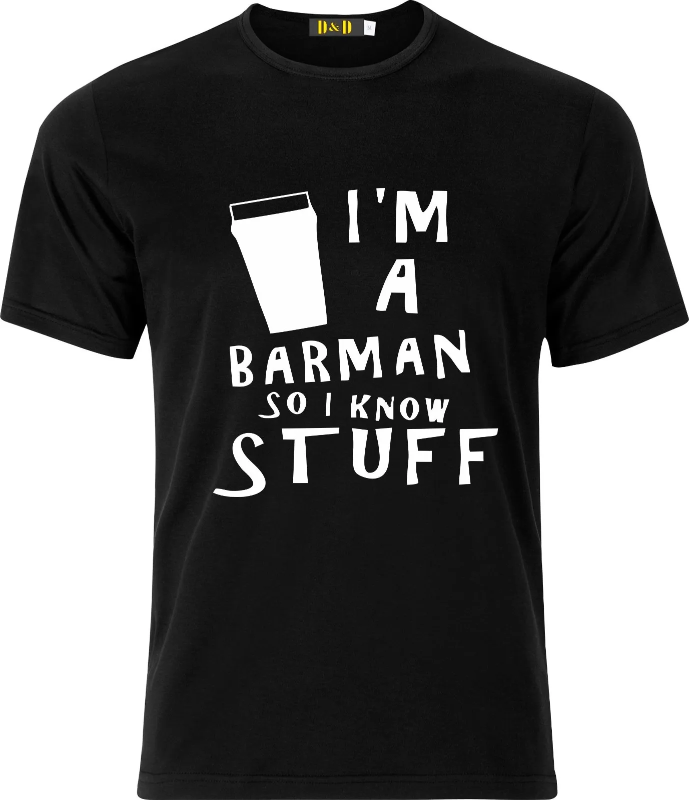 T-shirt saastique, je suis un homme de BAR, alors j'ai sait le statut drôle, cadeau de noël