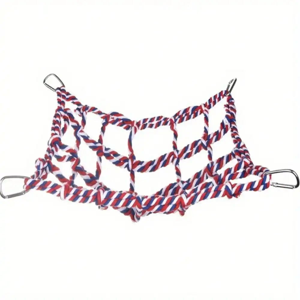 1 pcs Trending Pet Hammock Net Sturdy Braided Bed for Small Pets Parrots Guinea Pigs Fun Hanging Play Sleep Gear - view 2