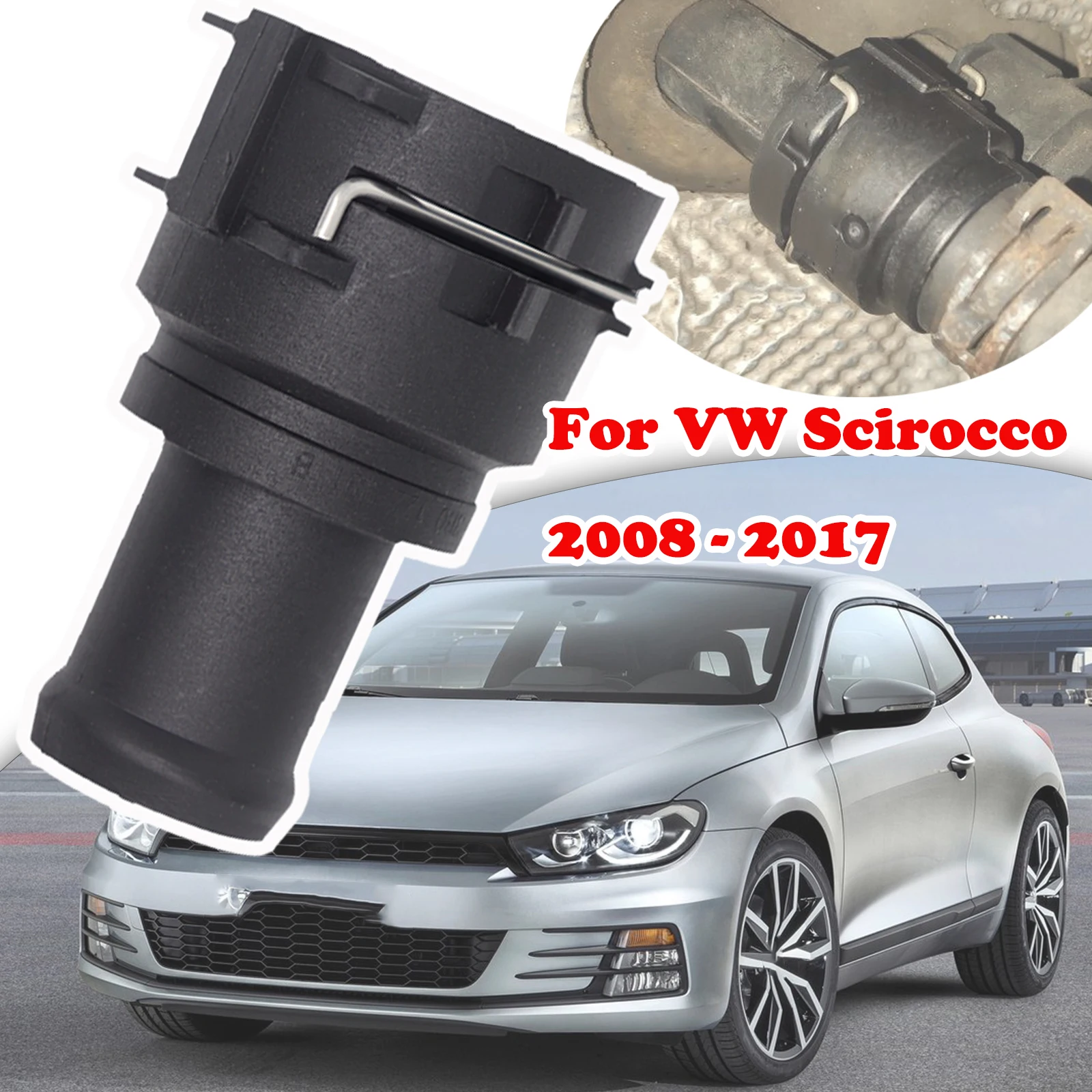 

Car Radiator Coolant Hose Flange Quick Acting Coupling Adapter Pipe Connector with Clip Seal For VW Scirocco 2008 2009 - 2017