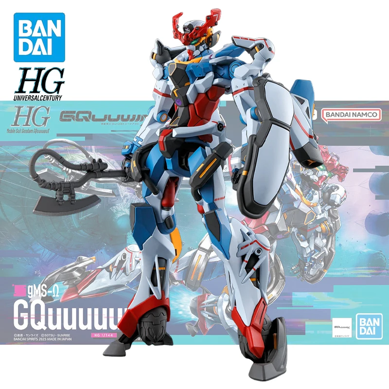 Original Genuine Bandai HG MSGG gMS-Ω GQuuuuuuX Assembly Action Figure PVC Collectible Model Statuette Ornament Gift for Kids