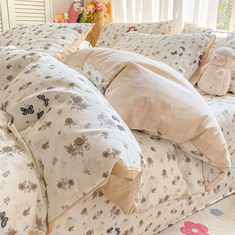 

Дышащий пододеяльник из чистого хлопка, размер односпальной кровати, дизайн с дикой природой и животными, удобный всесезонный двойной 74X54in 188X137 см