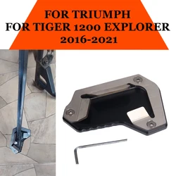 Foot Stand Extension Support Plate Pad For TRIUMPH TIGER 1200 EXPLORER TIGER1200 Side Kickstands Enlarger Pad Parts 2016-2021