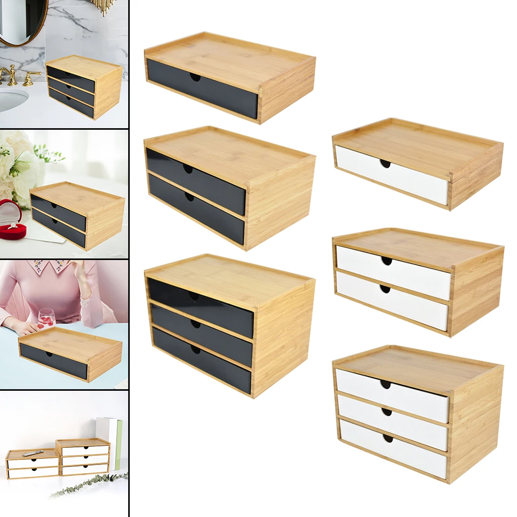 درج تخزين سطح المكتب لوازم صندوق تخزين من الخيزران لضيوف الفندق والمكتب المنزلي