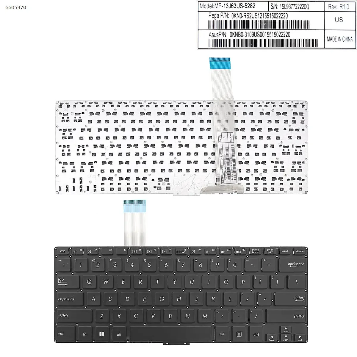 

US Laptop Keyboard for ASUS VivoBook S300 S300C S300CA S300K S300KI Black