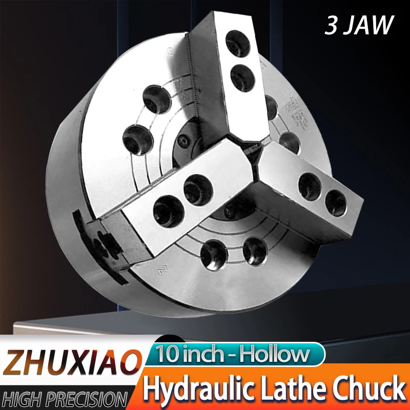 10 inch Hollow Hydraulic Lathe Chuck 3 jaw for CNC Mechanical lathes oil Lathe Chuck High Precision Power Chuck With Flange