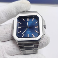 38MM Square Watch Stainless Steel Case Bracelet Folding Button Luminous Dial NH35 Automatic Mechanical Movement Waterproof
