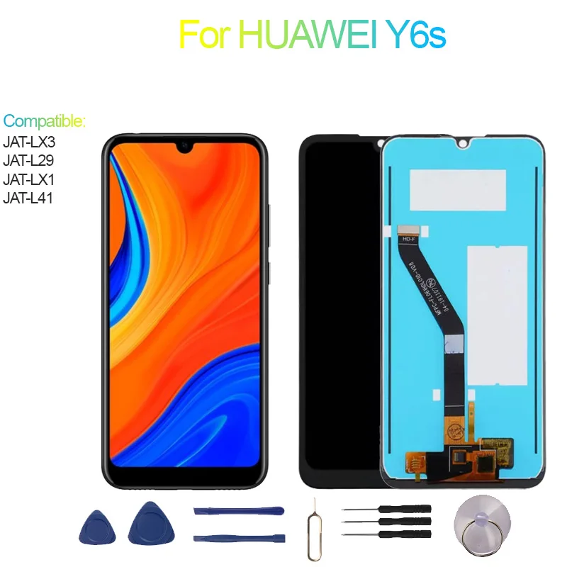 Новый, проверенный дисплей LCD с сенсорной панелью и дигитайзером для HUAWEI Y6s (модели JAT-LX3/L29/LX1/L41)