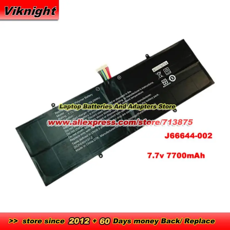 

J66644-002 Battery 7.7V 7700mAh 59.29Wh 2ICP4/45/137-2 PV077001173I01000463 Battery