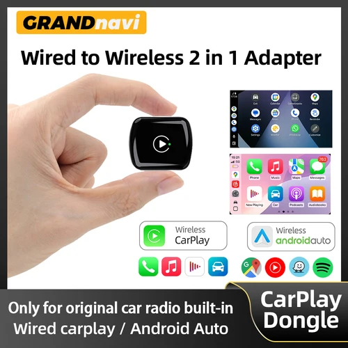 Nuevo adaptador inalámbrico CarPlay Android Auto Dongle USB Mini caja inteligente Plug And Play Universal para VW Toyota Nissan Honda Ford Benz