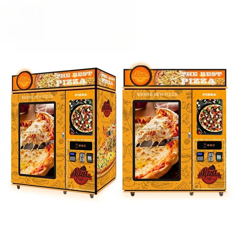 Máquina de Venda Automática de Pizza Inteligente de Grande Capacidade Personalizável para Alimentos Quentes - Dispensador Automático de Pizza Industrial de Baixo Custo