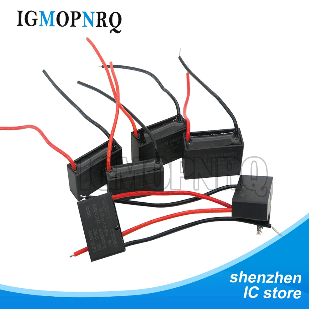 5pcs CBB61 starting capacitance AC Fan Capacitor 450V CBB Motor Run Capacitor 1UF 1.2UF 1.5UF 1.8UF 2UF 2.5UF 3UF 3.5UF 4UF-20UF