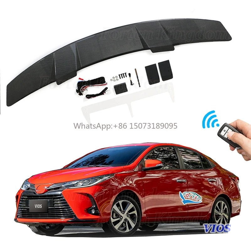 

NEW Electric Universal Carbon Fiber Sedan Car Rear Trunk Tail Boot Spoiler Wing for Toyota Vios