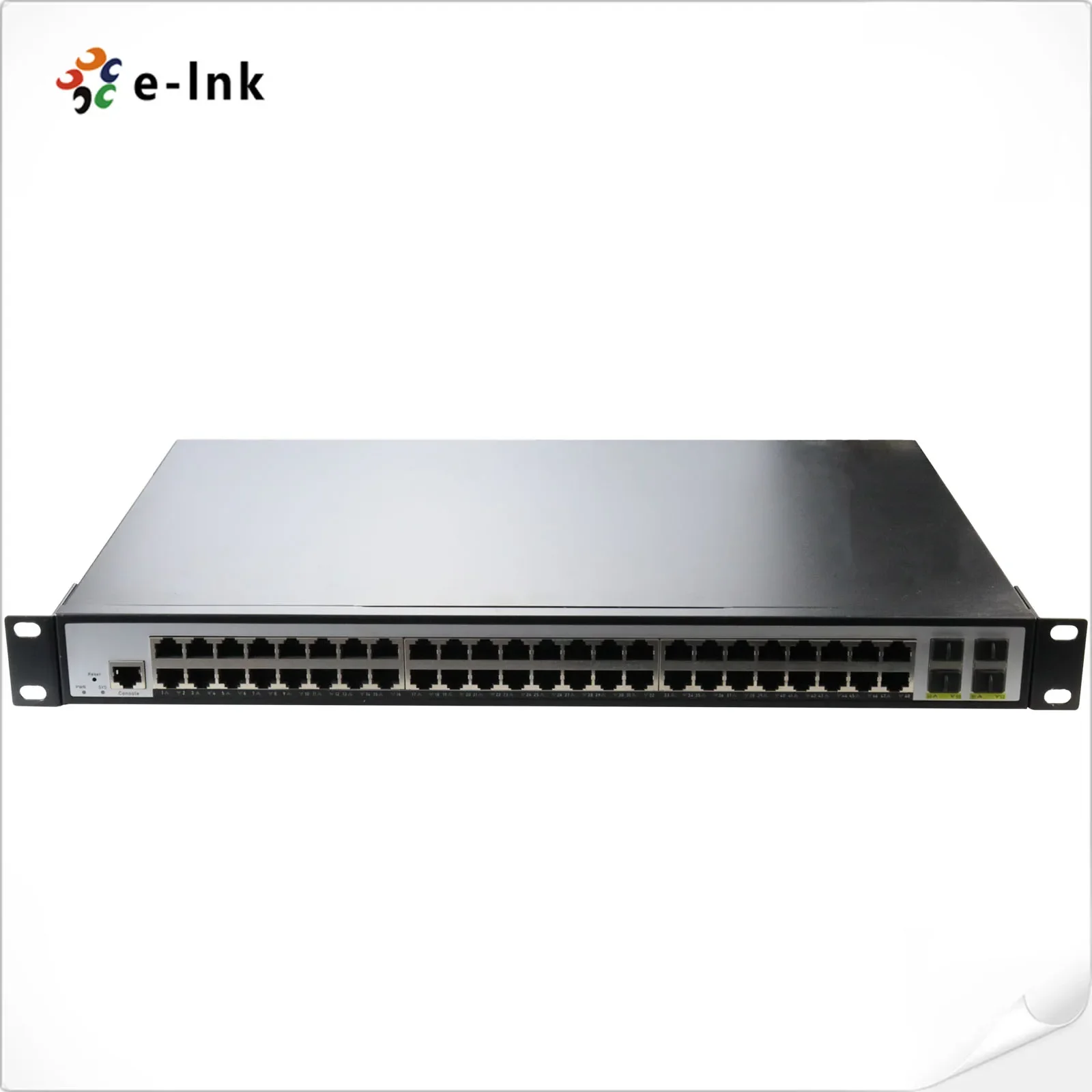 52 Port Full Gigabit L2+ Managed Ethernet Fiber Switch SNMP 48 RJ45 Ports 4 100/1000Base-X SFP Slots 104Gbps Non-blocking