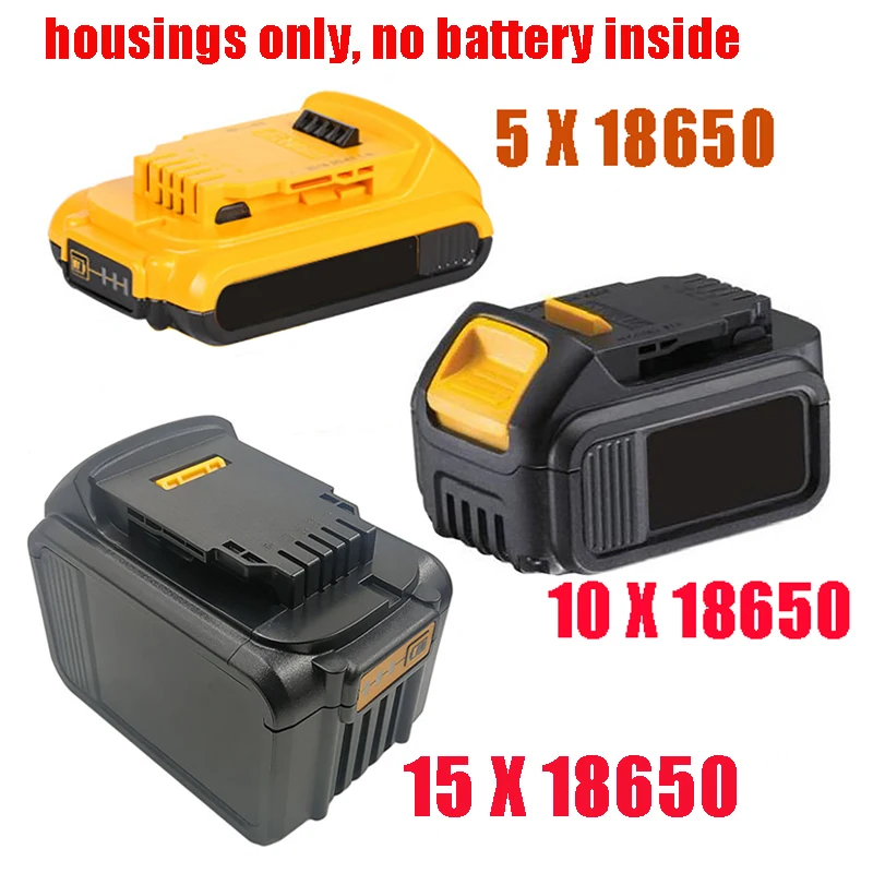 DCB200 Li-Ion Batterij Plastic Case Pcb Opladen Bescherming Circuit Board Box Shell Voor Dewalt 18V 20V 9Ah DCB183 label Behuizingen