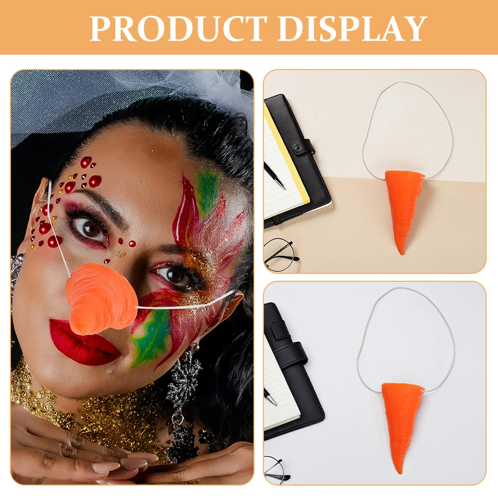 

5Pcs Carrot Nose Snowman Nose Costume Unique Design Party Dress Up Props Snowman Decoration Fun Cosplay Accessory