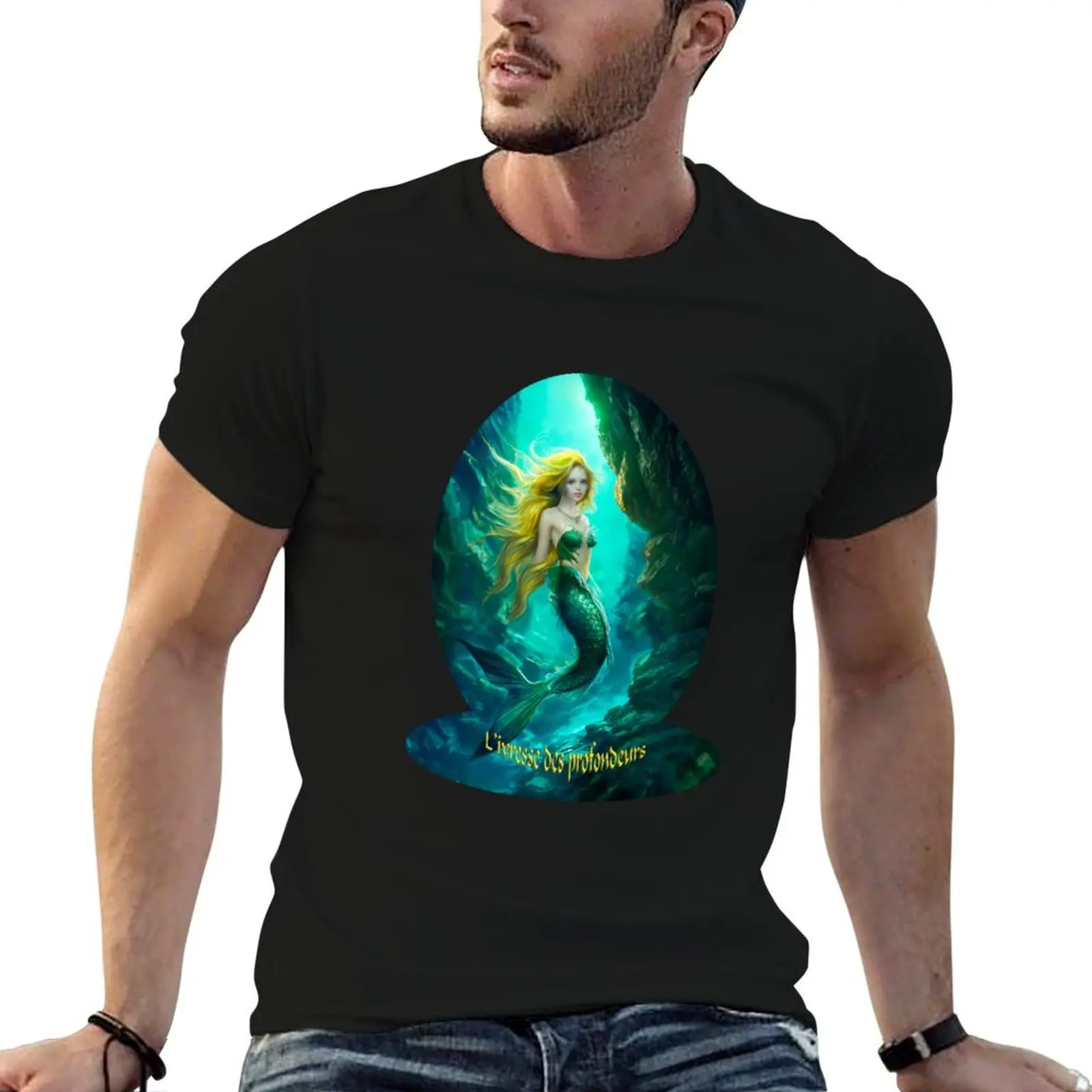 Mermaid drunkenness of the depths (bubble) – for diver T-Shirt Plus Size Outdoor Casual Top