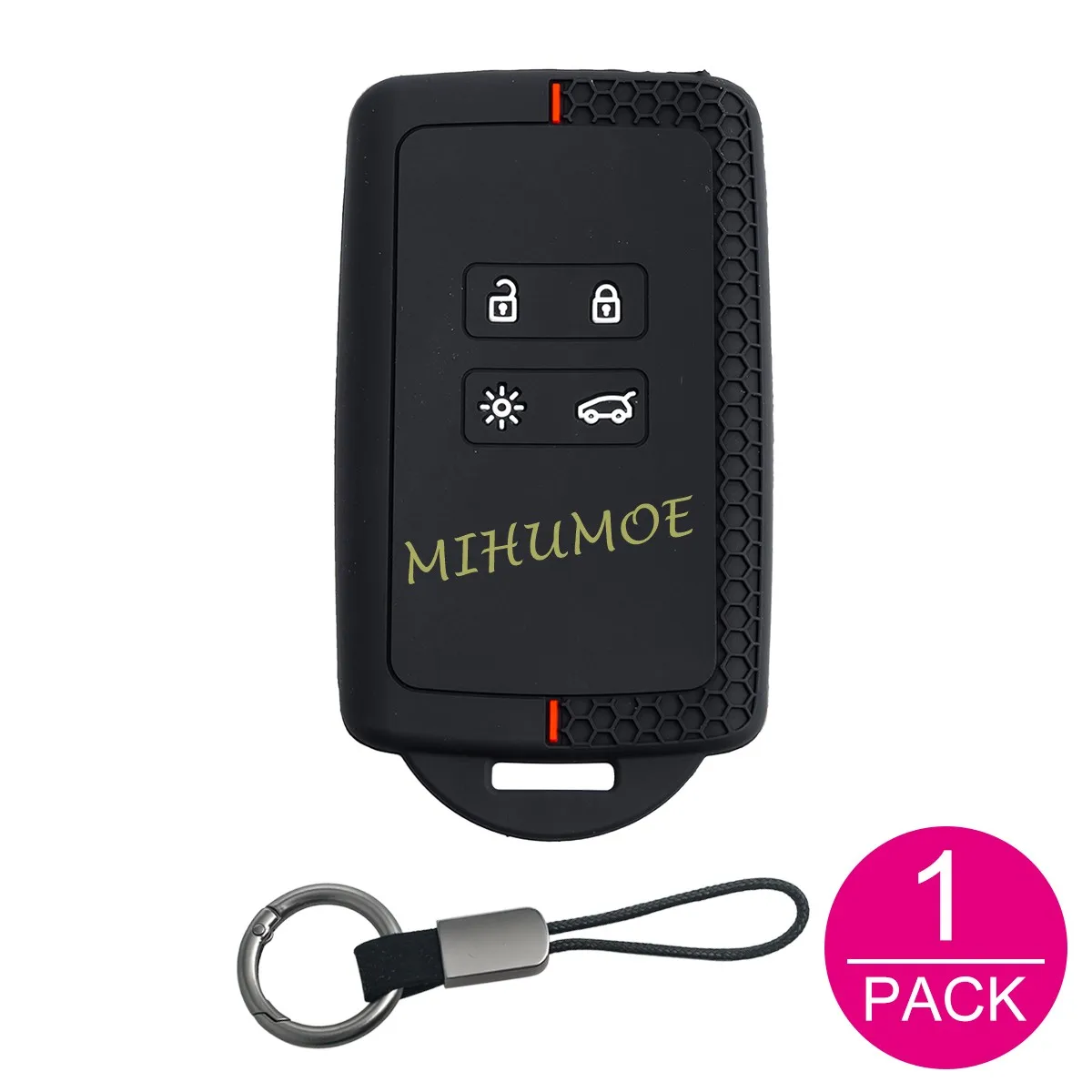 Siliconen Autosleutelhanger Ring Cover Case Voor Renault Clio Megane Koleos Captur Espace Arkana Kiger Austral Kadjar Talisman Scenic