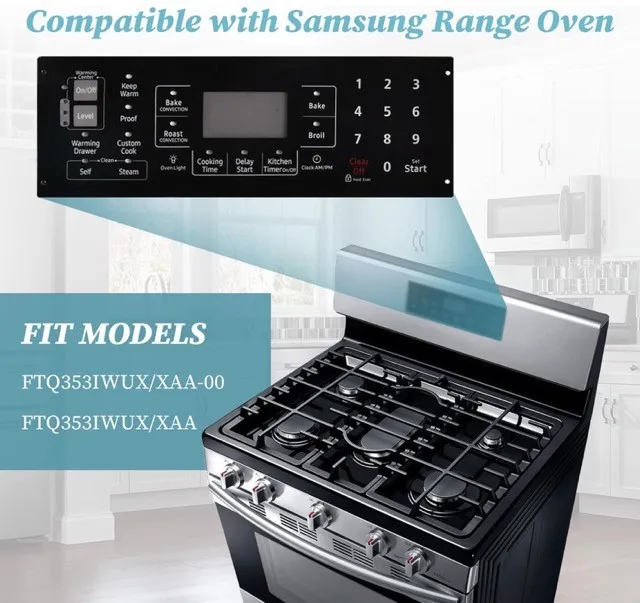 Range Switch Membrane Touchpad Control Panel For Samsung #DG34-00011A