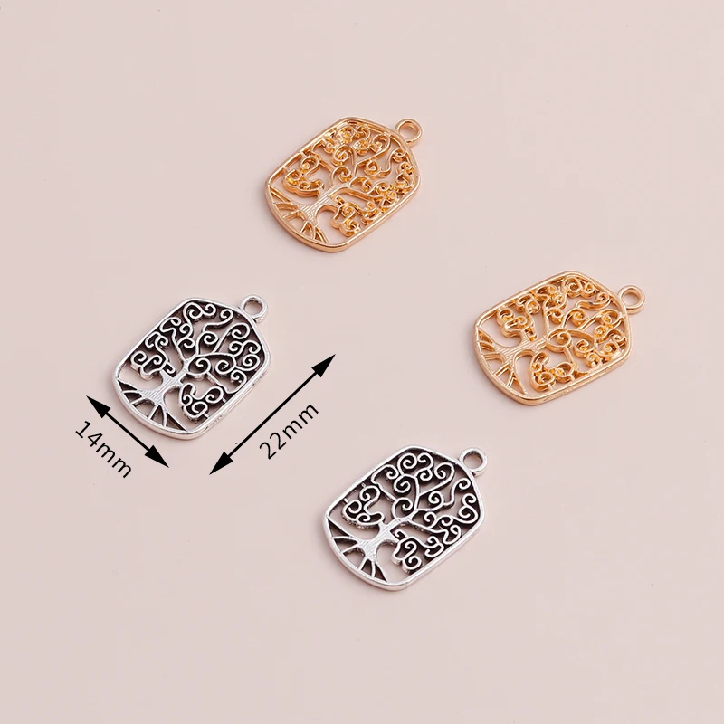 Leslie 20 Stück 16*13mm Legierung Hohle Elefanten-Anhänger Indische Tier-Charms für Armband Halskette DIY Schmuckherstellung Zubehör – Detail 15
