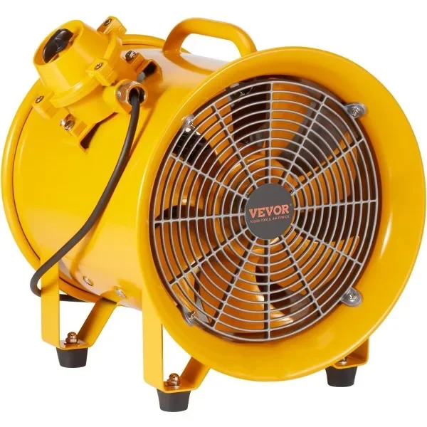 VEVOR Industrial Portable Ventilator Explosion Proof, 350W 1942CFM High Velocity Air Mover, 10 Inch Utility Blower Exhaust Fan