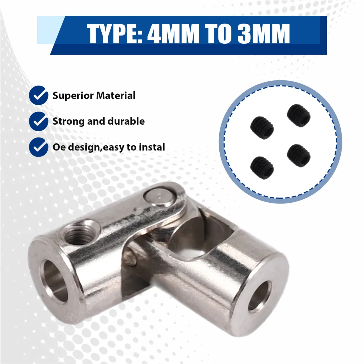 YHYS RC Model Ship Rotatable Mini Universal Joint Joint Connection 4mm to 3mm