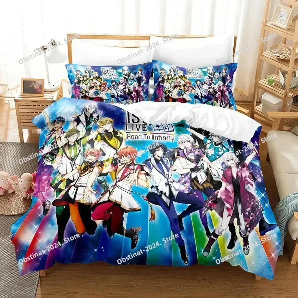 3D Anime Game IDOLiSH7 Bedding Set Single Twin Print Bed Set With Pillowcase Bed Duvet Cover Single Double Queen Super King Size
