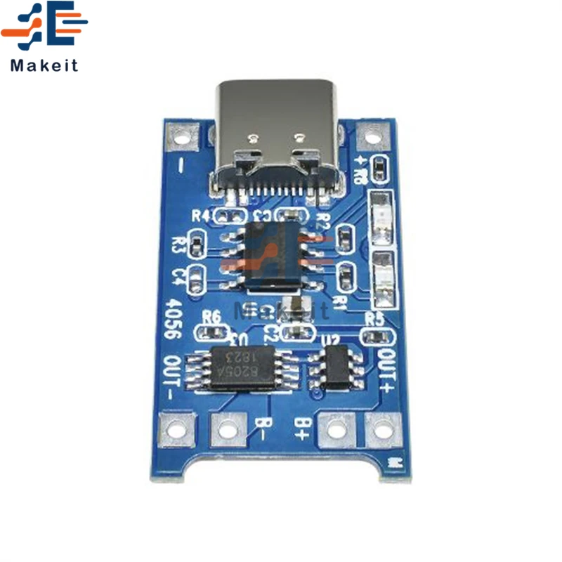 TP4056 Type-c USB 5V 1A 18650 Lithium Battery Charger TP4056 Module Charging Board With Protection Dual Functions 1A Li-ion