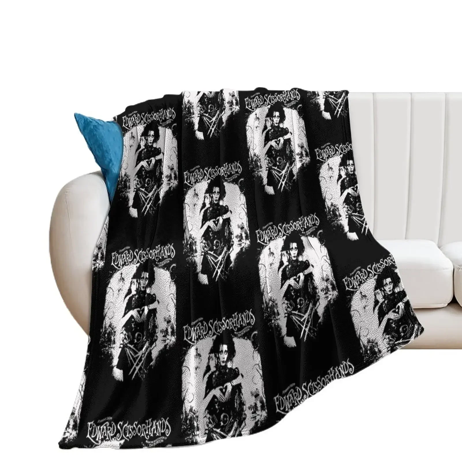 Edward Scissorhands Aesthetic Throw Blanket Soft bed plaid blankets ands Stuffeds Blankets