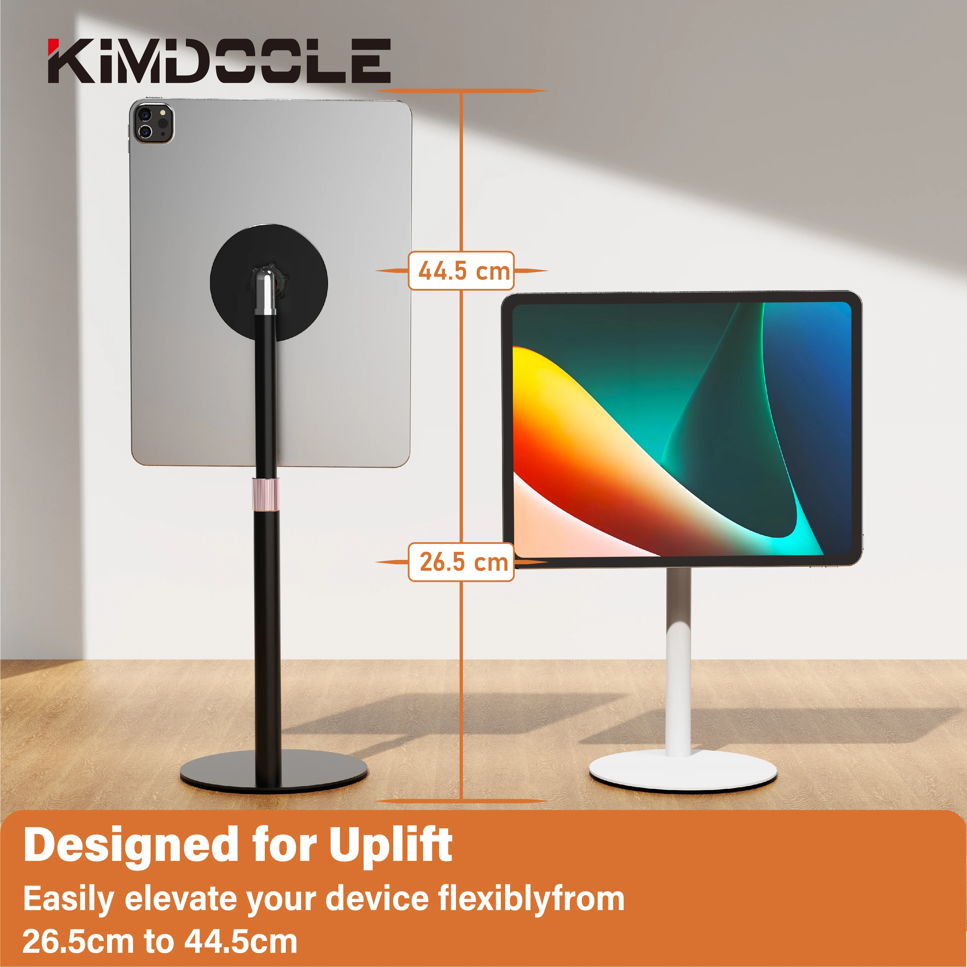 Kimdoole Portable Monitor Height Adjustable Retractable Desktop Magnetic Stand Compatible With IPad Up To 18 Inch Pc Accessories