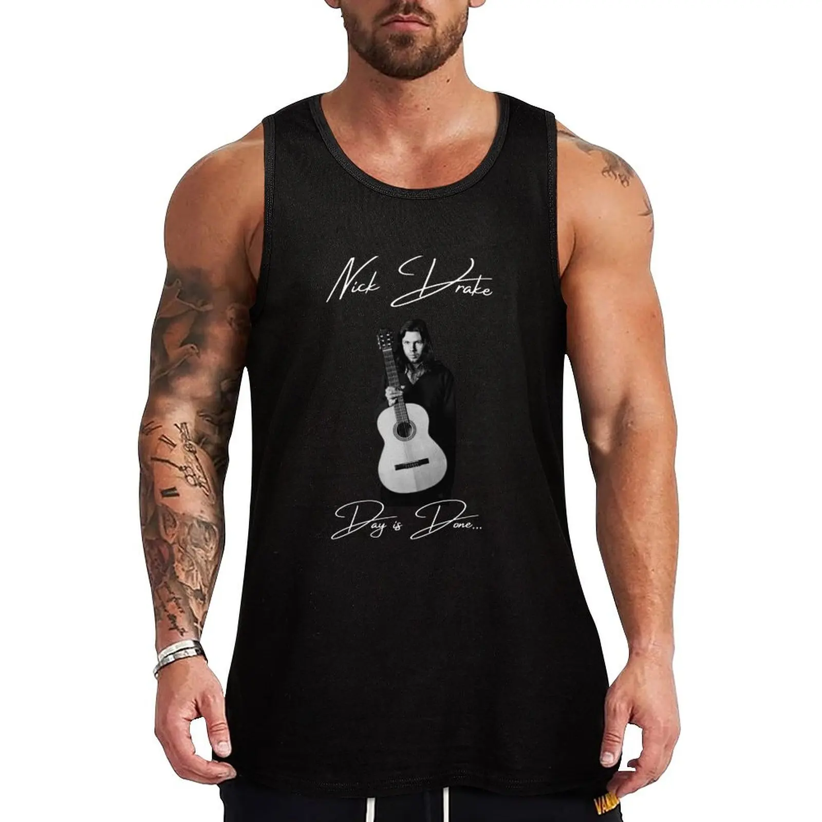 Nick Drake- Day is Done- Five Leavess Left- Pink Moon Tank Top Casual Sleeveless Tank Top Loose Fit Daily Wear