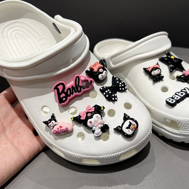 10/12Pcs/set  Anime Cute Cartoon Shoe Charms Removable DIY Hole Shoes Detachable Buckle Garden Shoes Accessories Festival Gift