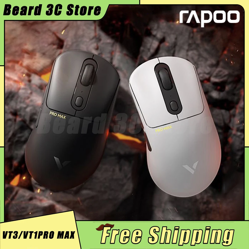 

Беспроводная мышь Rapoo VT3/VT1PRO MAX, двухрежимная игровая мышь PAW3950, FPS, легкий офисный ПК с низкой задержкой, игровой аксессуар, подарок