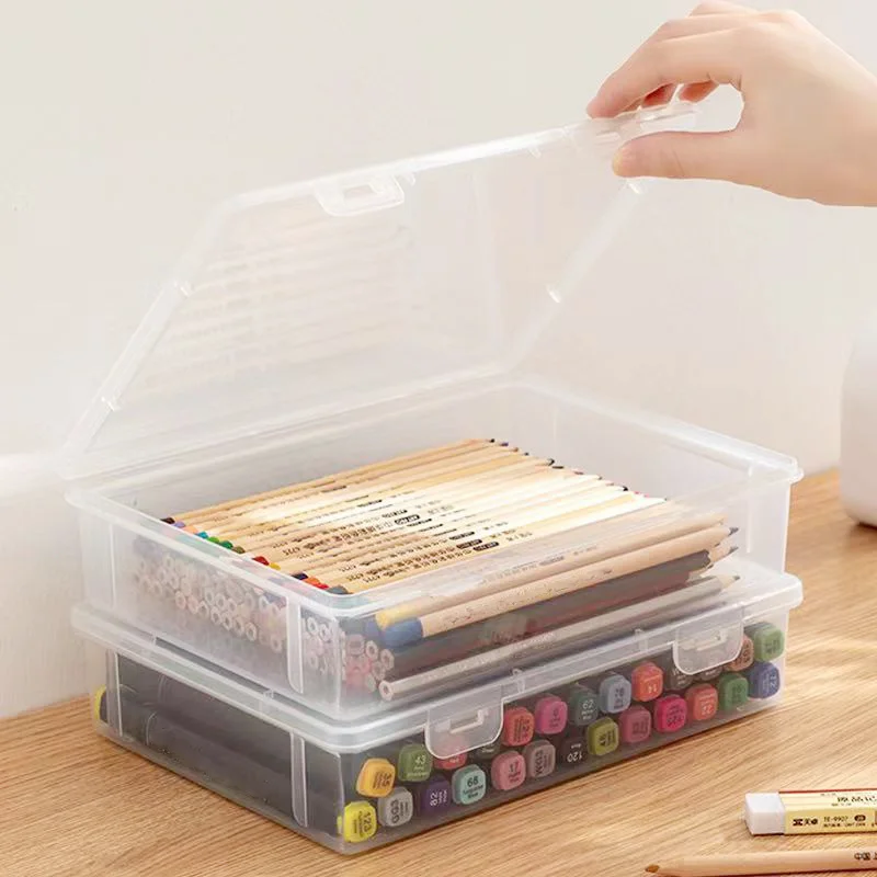 Large Capacity Pencil Box Stationery Box, Documents File Certificate Organization Storage Box, Desktop Storage Box