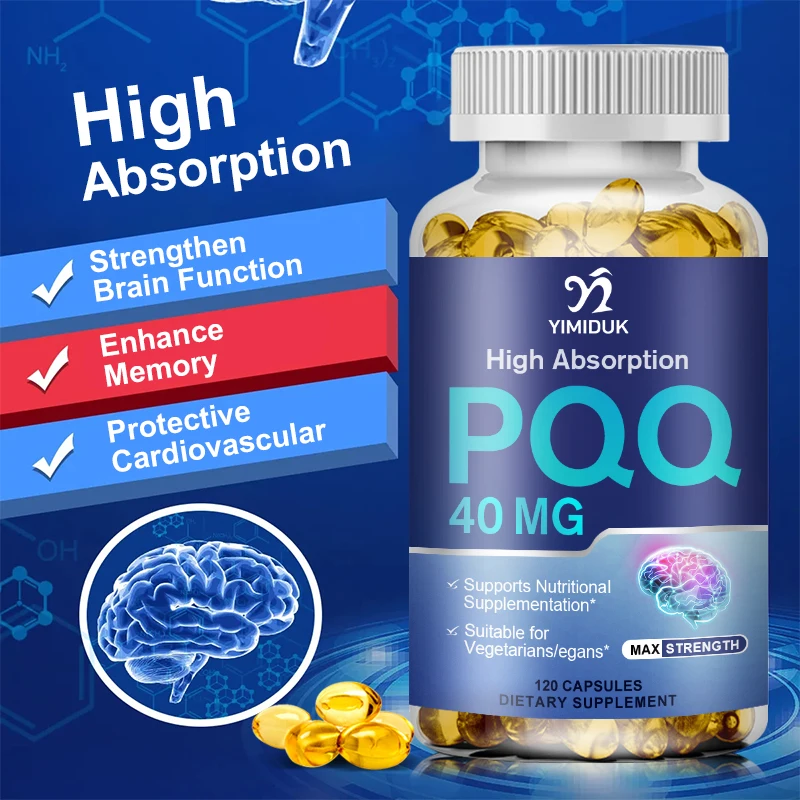 PQQ Capsules 40mg, Mitochondrial Biogenesis, Support Cell,  Brain & Heart Health, Energy Boost, Cognitive Function, Antioxidant